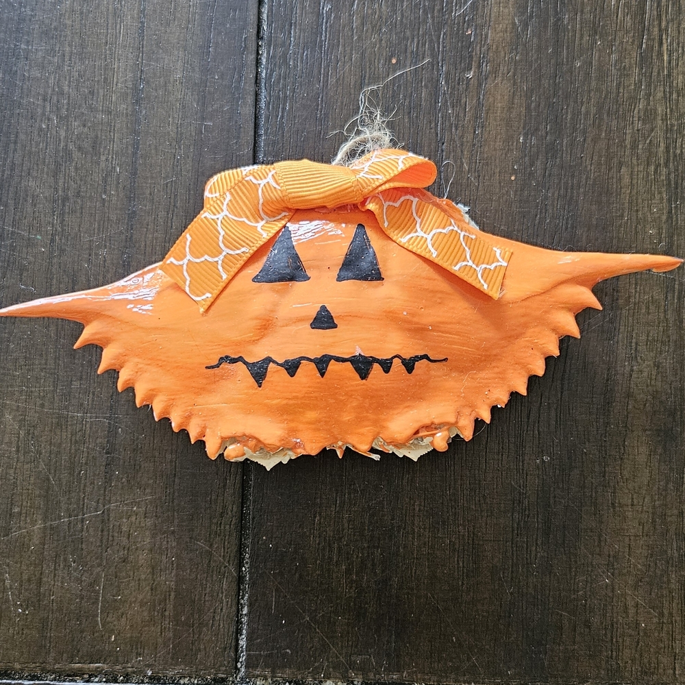 Orange Halloween Crab Decor